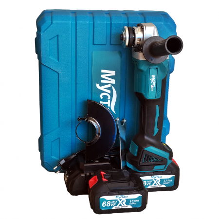 Polizoare unghiulare electrice - Lichidare Polizor unghiular cu 2 acumulatori , Mustang , 24 V , 5 Ah , Diametru disc 125 mm , 9000 Rpm