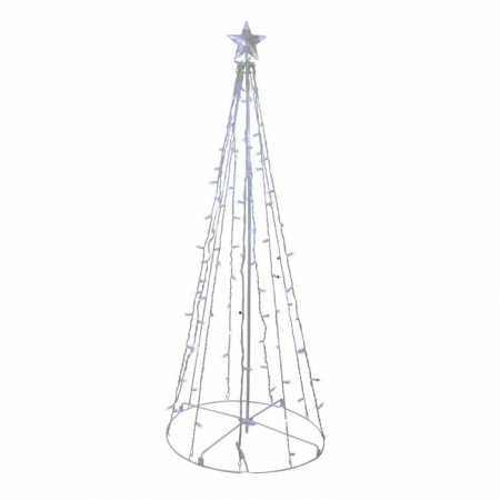Decoratiuni, ornamente si articole Craciun - Pom luminos decorativ, Flippy, 480 Led, alb cald+flash, 1.8 M