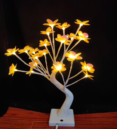 Brazi de Craciun - Pomisor decorativ sarbatori, iluminat 24 LED alb cald, 50 cm cu usb si baterie