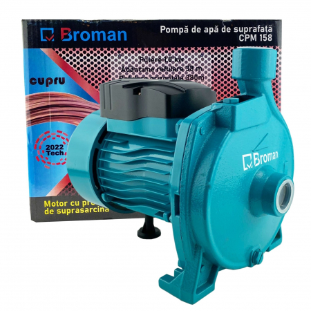 Pompe de suprafata - Pompa apa Broman CPM158, 1000W, 3000 L/h, inaltime 38 m