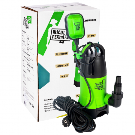 Pompa apa murdara cu plutitor, 1.1 kW, 18500 l/h, 9.5 m [0]
