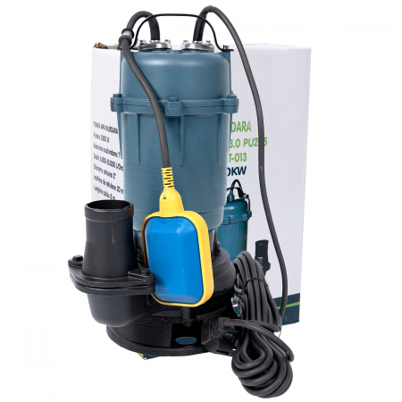 Pompe apa menajera cu si fara tocator - Pompa apa murdara din fonta cu plutitor Eurotec, 3000 W, 10 mc/h, 20 m refulare