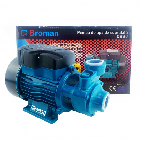 Pompe de suprafata - Pompa de apa Broman QB60, 400W, 2100 L/h, iesire furtun 1′