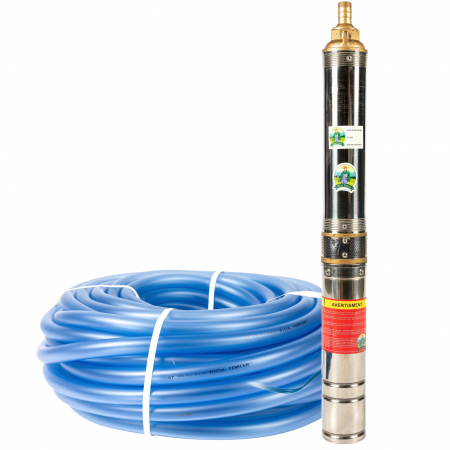 Pompa de apa Micul Fermier 8 nivele, 90YQJD2/8-1.1u, 1100W, refulare 51 m + Furtun siliconat 1" 50m [0]