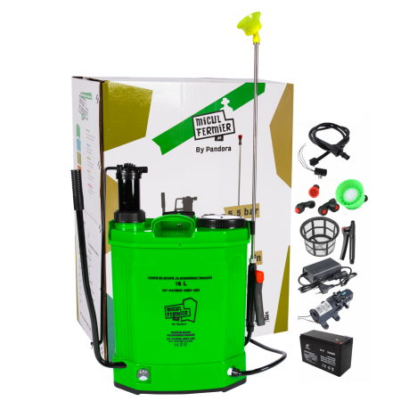 Pompa de stropit cu acumulator & manuala, 2 in 1 Micul Fermier 16 L, 12 V, 2.3 MPA, Complet accesorizata [0]