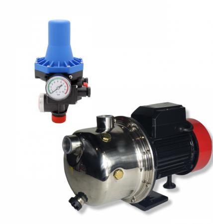 Pompe de suprafata - Pompa de suprafata cu auto-amorsare, 1.1 kW, 3 m³/h, racord 1", inaltime refulare 32 m, Js 100 + Prescontrol automat EPC-3