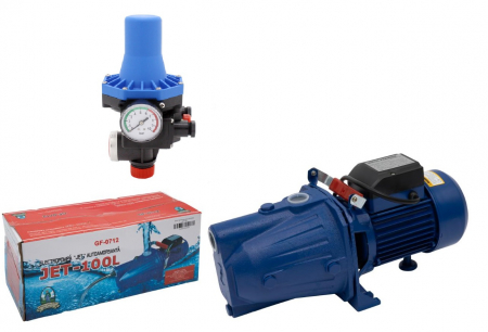 Pompa de suprafata pentru apa curata JET 100L, 1500W, 2850 rpm, 60 l/min + Prescontrol automat EPC-3 [0]