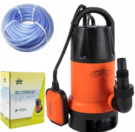 Pompa din plastic pentru apa murdara, 750W, 13 mc/h 7m 1" + Furtun 1" 50m [0]