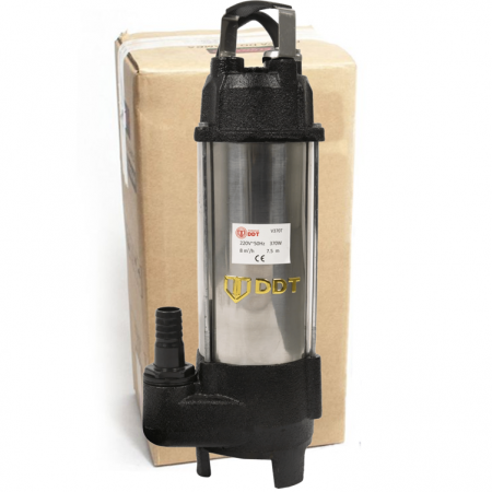 Pompe apa menajera cu si fara tocator - Pompa pentru apa murdara cu dublu tocator DDT, 370 W, inox, 6mc/h, 10 m refulare
