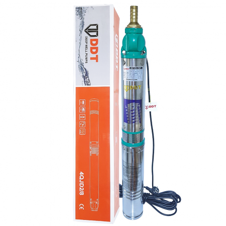 Pompe, motopompe, sisteme de irigat si stropit - Pompa submersibila de adancime 8 turbine DDT 4QJD2-8, 1100 W, 120 m inaltime, 5 mc/h, 1"