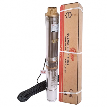 Pompe submersibile - Lichidare Pompa submersibila de adancime DDT 8 turbine 4QJD2-8, 1500 W, 120 m inaltime, 7 mc/h, 1", 25 m cablu