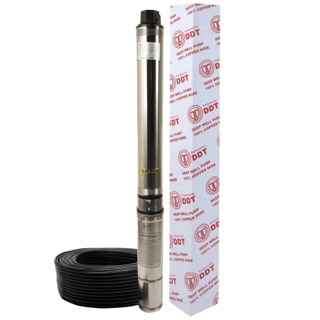 Pompe de apa, hidrofoare & accesorii - Pompa submersibila de mare adancime, DDT 16 turbine 4SDM2-16, 2000 W, 140 m inaltime, 8 mc/h, 1.5"