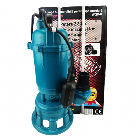Pompe apa menajera cu si fara tocator - Pompa submersibila WQCD Broman, cutit POWER CUT, 2.8 kW, 30 m³/h, racord 2", inaltime refulare 14 m