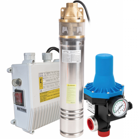 Pompa submersibila Micul Fermier, 1300 W, 60 m inaltime, 3 mc/h, 1" + Prescontrol automat EPC-3 [0]