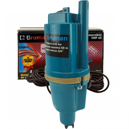 Pompe submersibile - Pompa submersibila pe viratii dubla absorbtie Broman, 350 W, 80 m inaltime, 1.2 mc/h, 3/4"