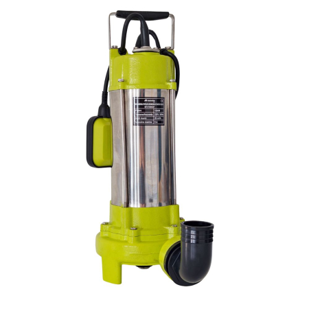 Pompe submersibile - Pompa submersibila pentru apa curata/murdara cu tocator si plutitor MESTERINO TOOLS MT-V1800DF, corp INOX, 1800 W, 26 m3/h, adancime maxima 5 m, cablu 10 m