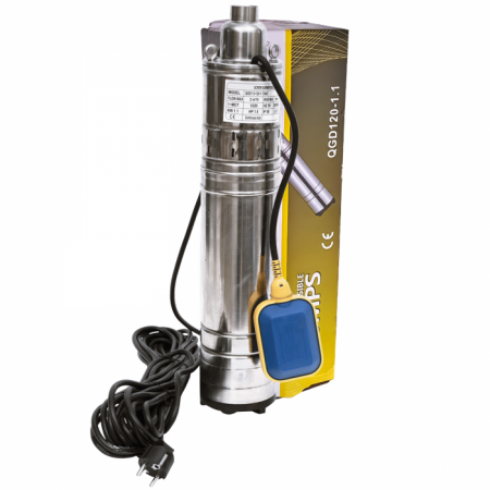 Pompe submersibile - Pompa submersibila QGD 3.1 cu Plutitor, 1100 W, 120 m inaltime, 3 mc/h, 1"