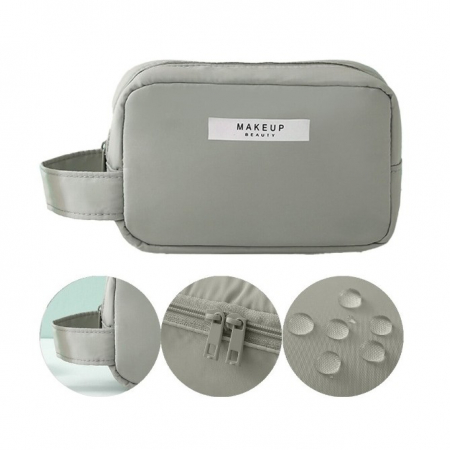 Portfard, Flippy, cu Maner, Material Impermeabil, pentru Cosmetice, 16 x 11 x 7 cm, Verde [3]