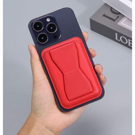 Portofel Flippy MagSafe pentru carduri cu suport integrat, Rosu [1]