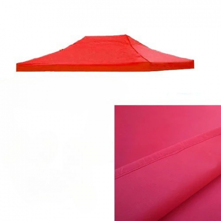 Prelata,copertina pentru acoperis cort tip pavilion Flippy, 3 x 4.5 m , impermeabila, invelis din material textil oxfort 700D, cauciucat Rosu Varf Plat [1]