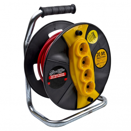 Pentru Casa si Camping - Prelungitor pe rola cu tambur 20M 3X2.5