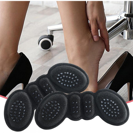 Lichidare Set 2 Branturi cu Pernute pentru Calcai, Flippy, Suport Interior pentru Incaltaminte, Marime Universala, Aderent pe Piele, Negru [3]