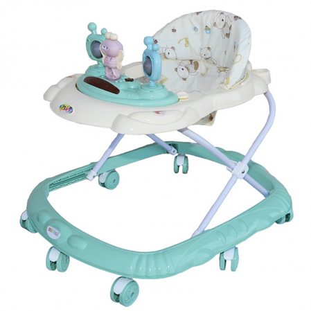 Premergator pentru copii, cu jucarii, zornaitoare, albinuta, verde [0]