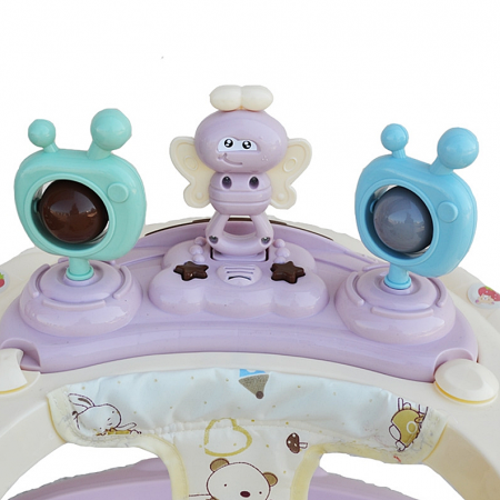 Premergator pentru copii, cu jucarii, zornaitoare, albinuta, roz [1]