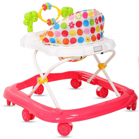 Premergator pliabil pentru copii cu jucarii zornaitoare si lumini, rosu [3]