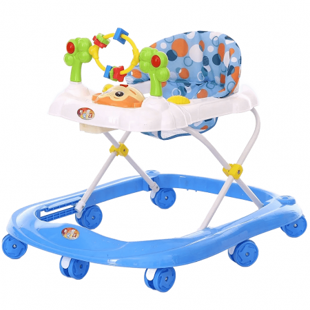 Premergator pliabil pentru copii cu jucarii zornaitoare si lumini, bleu [0]