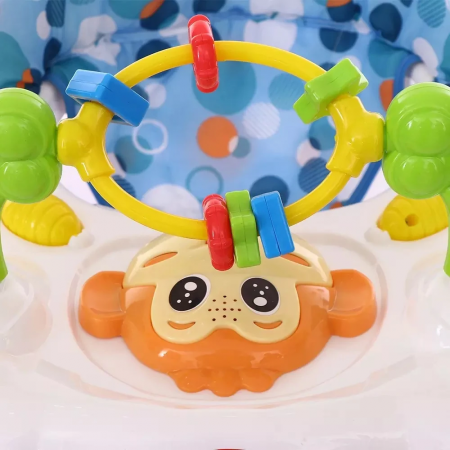 Premergator pliabil pentru copii cu jucarii zornaitoare si lumini, bleu [2]