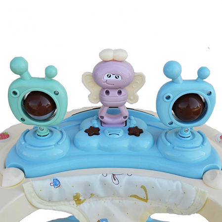 Premergator pentru copii, cu jucarii, zornaitoare, albinuta, bleu [1]