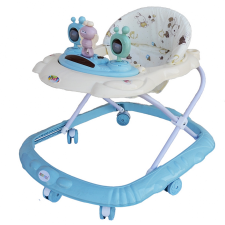 Premergator pentru copii, cu jucarii, zornaitoare, albinuta, bleu [0]