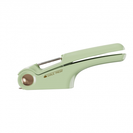 Pentru Casa si Camping - Presa Multifunctionala pentru Usturoi 4in1, Flippy, Presa, Feliator, Desfacator de Borcane, Curatator Fructe/Legume, 22 x 8.8 cm, Verde