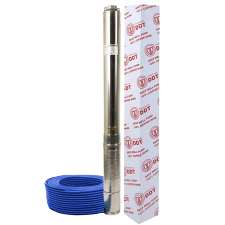 Pompe submersibile - *Profi* Pompa submersibila de mare adancime, DDT 16 turbine 4SDM3-16, 2200 W, 200 m inaltime, 10 mc/h, 1.25", 30 m cablu