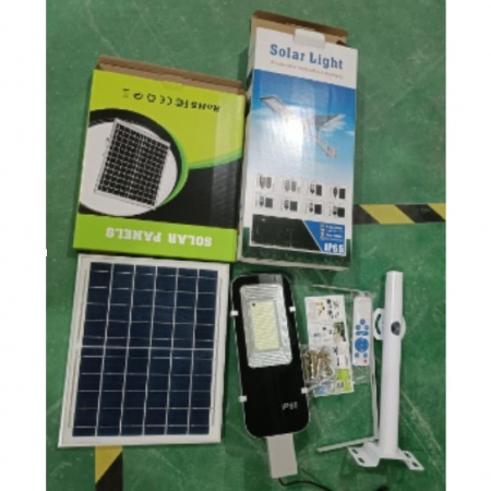 Proiector LED pentru stalp, casa, perete cu suport metalic inclus, Flippy, 38,5 cm x 14,2 cm, Rezistent la Apa IP65, cu Panou Solar, 240 COB LED, 100 W, Senzor de lumina, Timer, cu Telecomanda, intens [5]