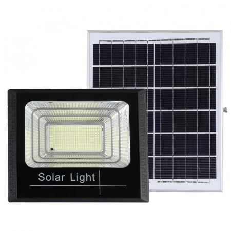 LICHIDARE Proiector LED SMD 25W cu incarcare solara Flippy, panou solar, cu telecomanda, suport prindere, material ABS, 1.2AH, 44 LED-uri, 79Lm, 13x13.5 cm, negru [1]