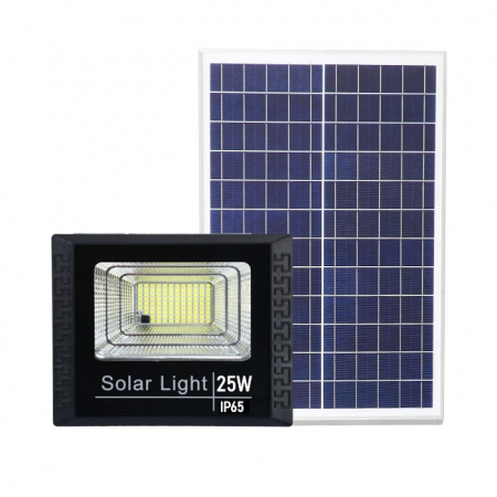 Lampi solare - LICHIDARE Proiector LED SMD 25W cu incarcare solara Flippy, panou solar, cu telecomanda, suport prindere, material ABS, 1.2AH, 44 LED-uri, 79Lm, 13x13.5 cm, negru
