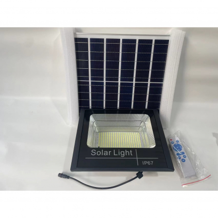 Proiector LED SMD 500W cu incarcare solara Flippy, panou solar, cu telecomanda, suport prindere, material ABS, 18AH, 400 LED-uri, temperatura culoare 6500k, 32x26x9 cm, negru [6]
