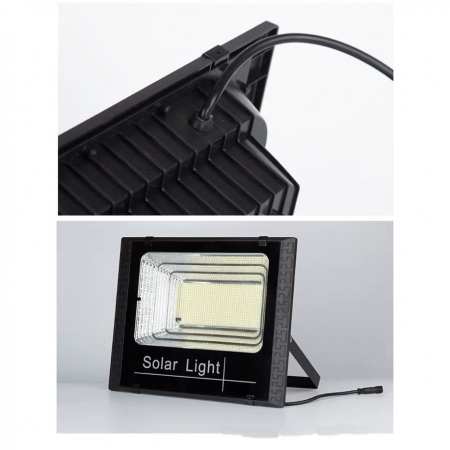 Proiector LED SMD 500W cu incarcare solara Flippy, panou solar, cu telecomanda, suport prindere, material ABS, 18AH, 400 LED-uri, temperatura culoare 6500k, 32x26x9 cm, negru [4]