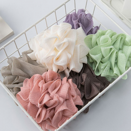 Prosop de Baie, Flippy, 2in1, cu Burete din Plasa, 17 x 17 cm, Bej [1]