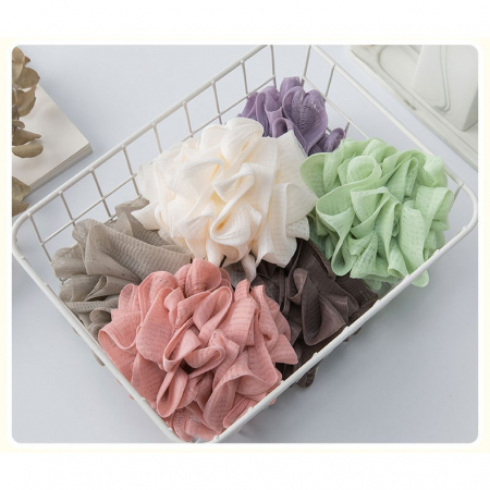 Prosop de Baie, Flippy, 2in1, cu Burete din Plasa, 17 x 17 cm, Mov [3]