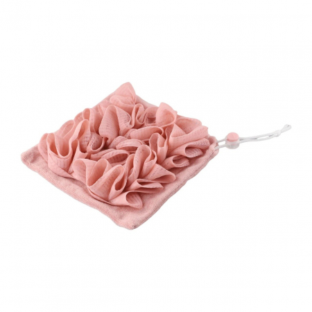 Prosop de Baie, Flippy, 2in1, cu Burete din Plasa, 17 x 17 cm, Roz [1]