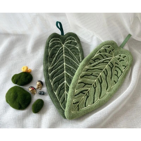 Prosop de Bucatarie, Flippy, Model Frunza, 32.5 x 15.5 cm, Verde [2]