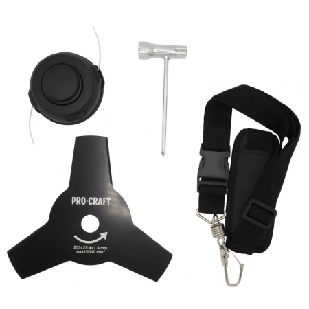 PTA40 Trimmer pentru tuns gazon/iarba pe acumulator fara acumulator si incarcator PROCRAFT [4]