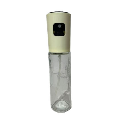 Suporturi și organizatoare de bucătărie - Pulverizator Ulei, Otet, Flippy, din Sticla, 100 ml, Reincarcabil, 18.3 x 4.3 cm, Masura 90 ml, Capac Mat, Alb