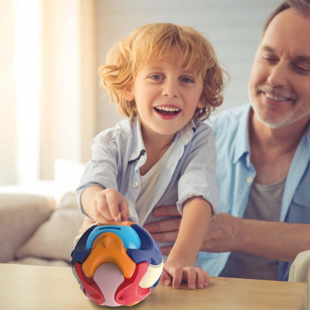 Pusculita Sub Forma de Minge, Flippy, de Construit, se Asambleaza/Dezasambleaza, din Plastic, 16.5x16.5x16.5, Multicolor [4]