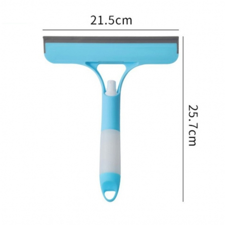 Racleta de Curatare 3 in 1, Flippy, Multifunctional, Pentru Casa si Masina, Pulverizator de Spray, Racleta din Silicon si Burete, 21.5 x 25.7 cm, Albastru [5]