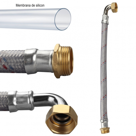 Pompe, motopompe, sisteme de irigat si stropit - Racord cu husa PVC presiune antivibrant pentru hidrofor 1&quot;, lungime 60 cm ELEFANT EH-60