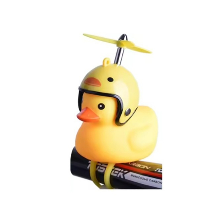 Ratusca Decorativa, Flippy, pentru Bicicleta, Motocicleta, Masina, cu Sistem de Prindere, Lumini, 7.5 x 9 cm, cu Casca, Galben [3]